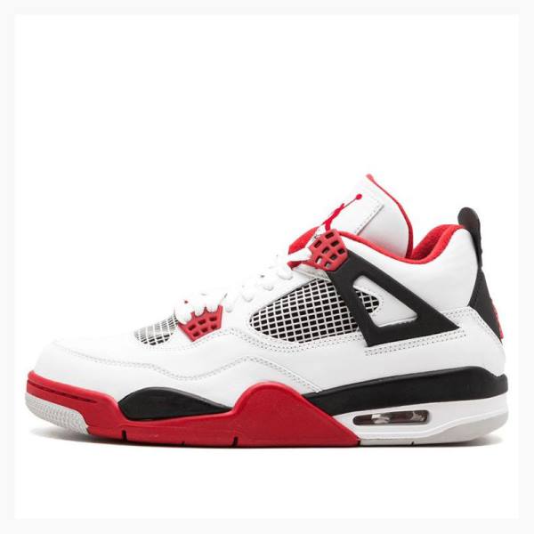 Nike Retro Fire Koripallokengät Miesten Air Jordan 4 Valkoinen Punainen | JD-519VB