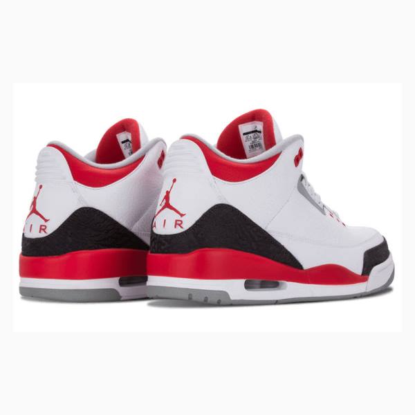 Nike Retro Fire Red Koripallokengät Miesten Air Jordan 3 Valkoinen Mustat Punainen | JD-265IZ