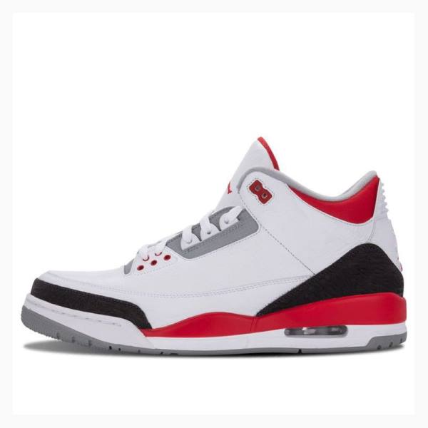 Nike Retro Fire Red Koripallokengät Miesten Air Jordan 3 Valkoinen Mustat Punainen | JD-265IZ