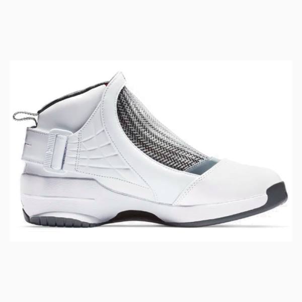Nike Retro Flint Grey Koripallokengät Miesten Air Jordan 19 Valkoinen Mustat | JD-785LP