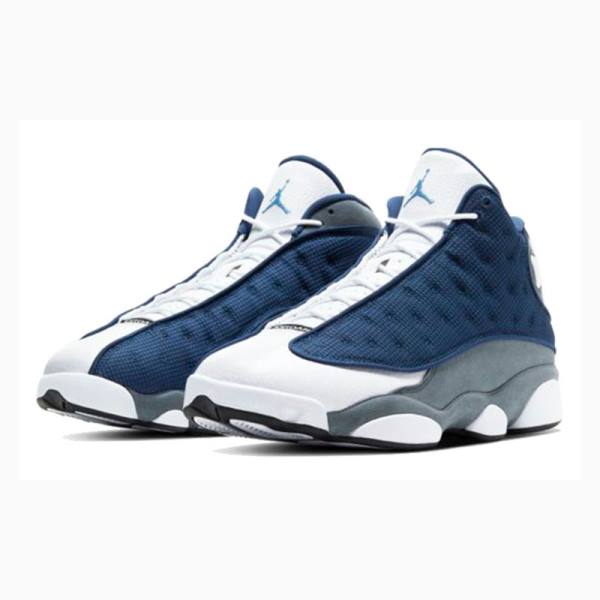 Nike Retro Flint Koripallokengät Miesten Air Jordan 13 Valkoinen Sininen Harmaat | JD-172LI