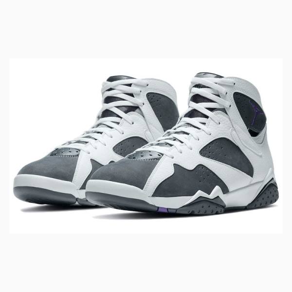 Nike Retro Flint Koripallokengät Miesten Air Jordan 7 Valkoinen Harmaat | JD-497ME