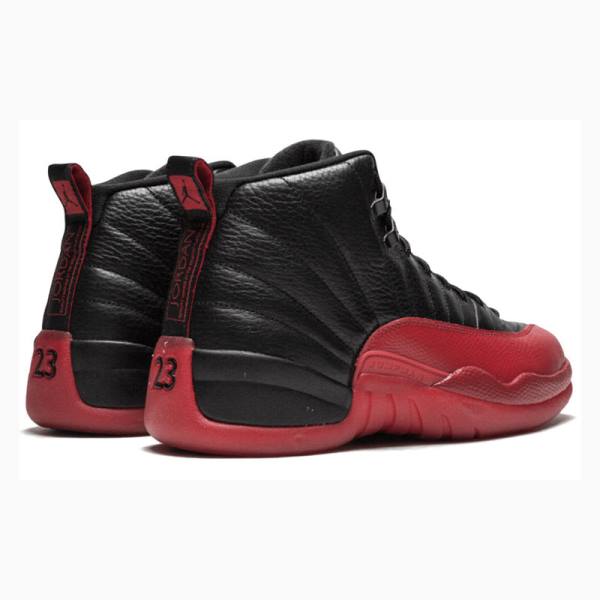 Nike Retro Flu Game Koripallokengät Miesten Air Jordan 12 Mustat Punainen | JD-230ZT