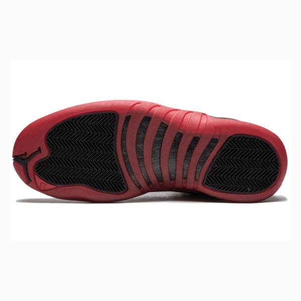Nike Retro Flu Game Koripallokengät Miesten Air Jordan 12 Mustat Punainen | JD-230ZT