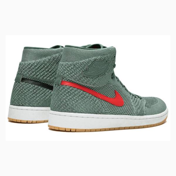 Nike Retro Flyknit Clay Koripallokengät Miesten Air Jordan 1 Vihreä | JD-504CW