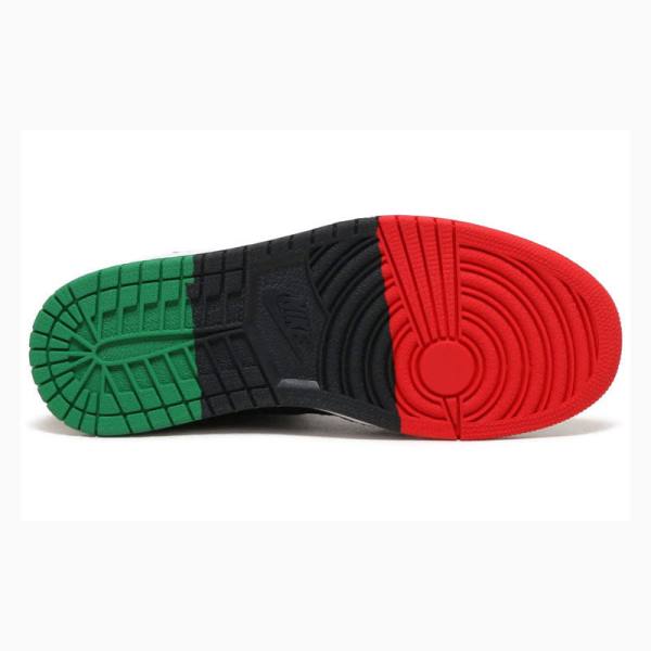 Nike Retro Flyknit History Month Koripallokengät Miesten Air Jordan 1 Mustat Punainen Vihreä | JD-472GM