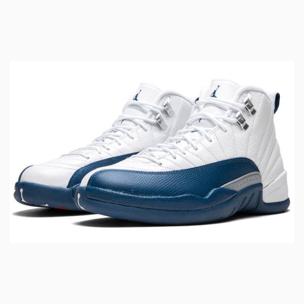 Nike Retro French Koripallokengät Miesten Air Jordan 12 Valkoinen Sininen | JD-849YN