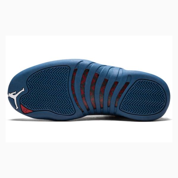Nike Retro French Koripallokengät Miesten Air Jordan 12 Valkoinen Sininen | JD-849YN