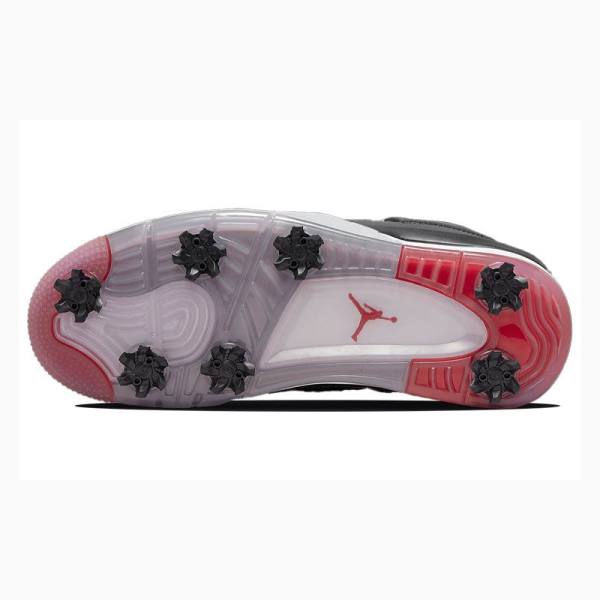 Nike Retro Golf Bred Tennarit Miesten Air Jordan 4 Mustat Punainen | JD-301XV