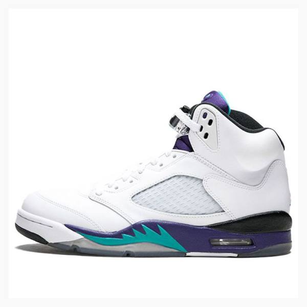 Nike Retro Grape Koripallokengät Miesten Air Jordan 5 Valkoinen Violetit | JD-850WE