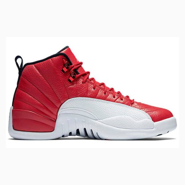 Nike Retro Gym Koripallokengät Miesten Air Jordan 12 Punainen Valkoinen | JD-573BK