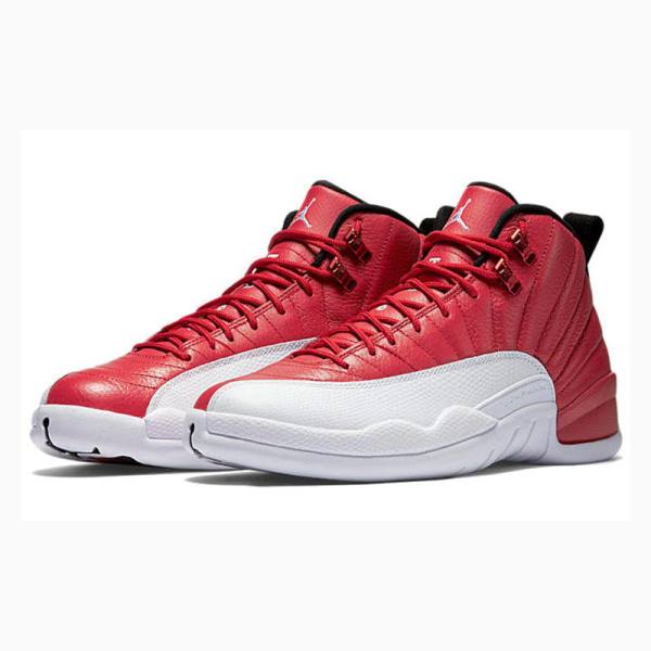Nike Retro Gym Koripallokengät Miesten Air Jordan 12 Punainen Valkoinen | JD-573BK