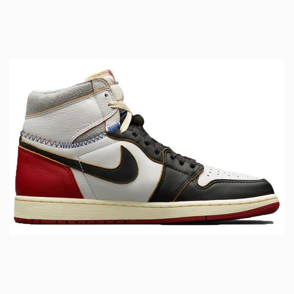 Nike Retro HI NRG UN Union x Air Jordan Kokoelma Koripallokengät Miesten Air Jordan 1 Mustat Punainen | JD-473IB