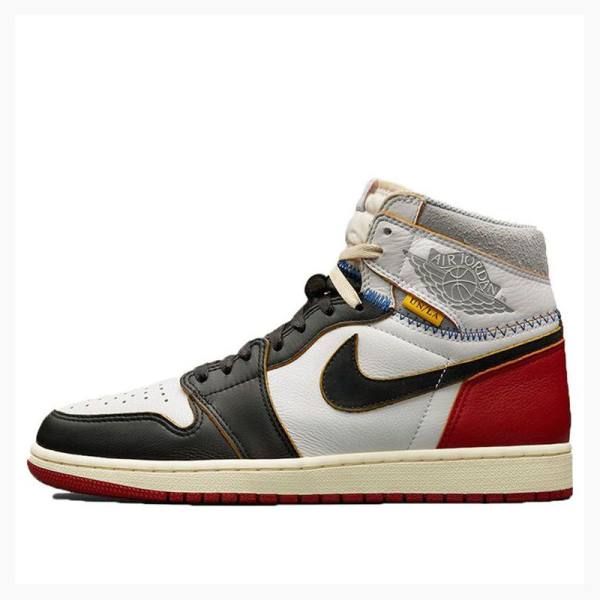 Nike Retro HI NRG UN Union x Air Jordan Kokoelma Koripallokengät Miesten Air Jordan 1 Mustat Punainen | JD-473IB