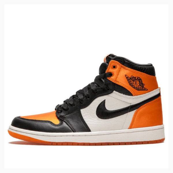 Nike Retro HI OG SL Satin - Shattered Backboard Koripallokengät Naisten Air Jordan 1 Mustat Oranssi | JD-873KZ