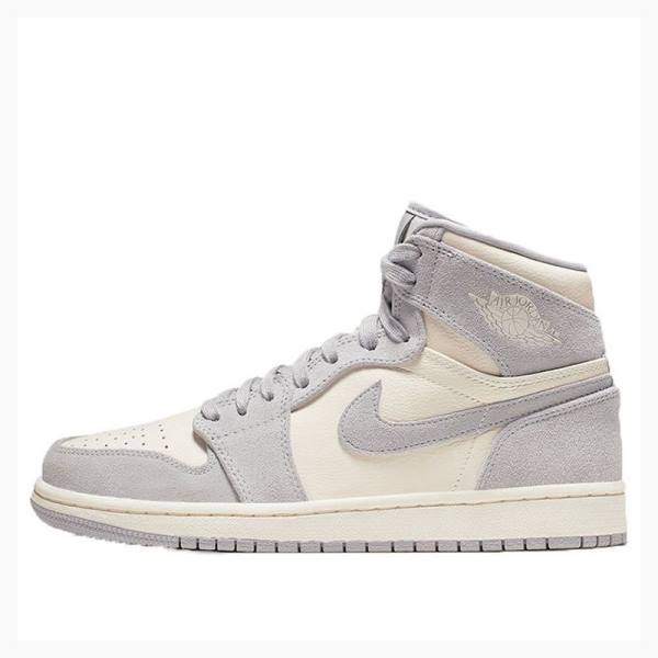 Nike Retro HI PRM Pale Ivory Koripallokengät Naisten Air Jordan 1 Kerma Sininen | JD-923OC