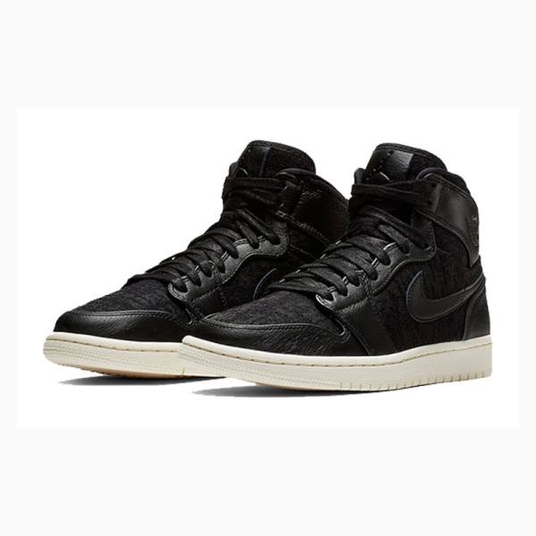 Nike Retro HI PRM Sail Koripallokengät Naisten Air Jordan 1 Mustat | JD-329WV