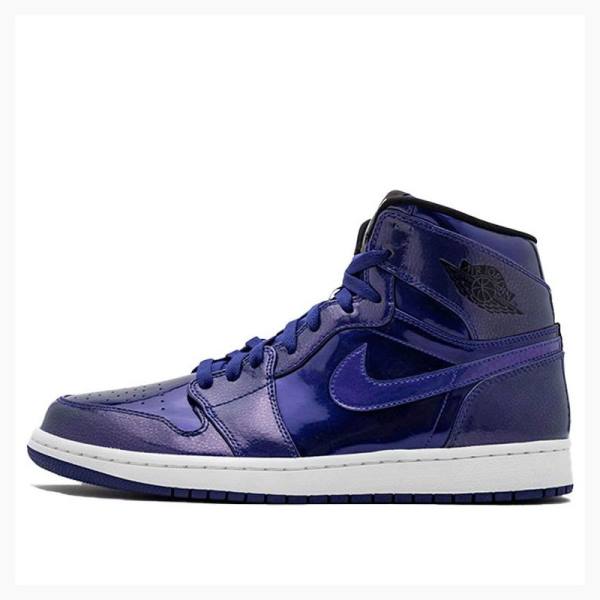 Nike Retro High Deep Royal Kiiltonahka Koripallokengät Miesten Air Jordan 1 Violetit | JD-732SA