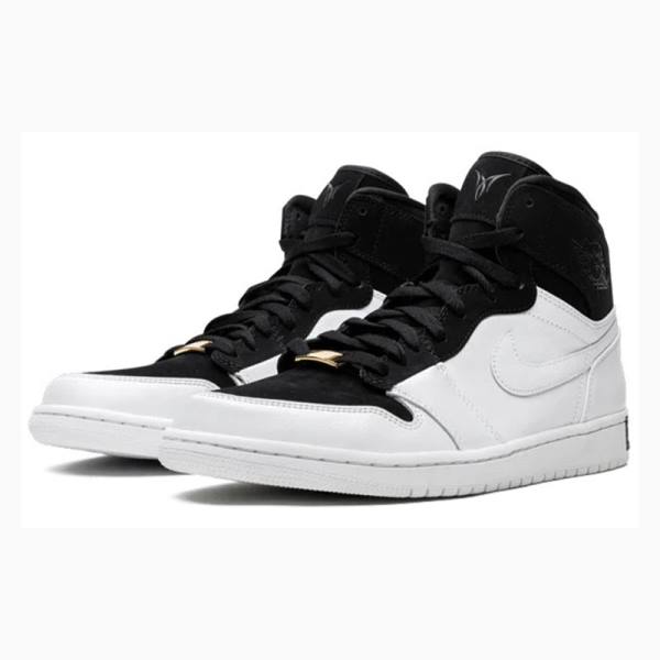 Nike Retro High Equality Koripallokengät Miesten Air Jordan 1 Mustat Valkoinen | JD-365LI