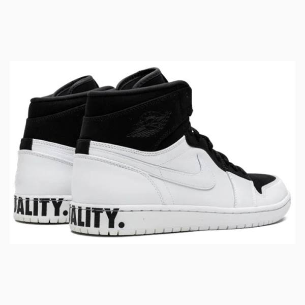 Nike Retro High Equality Koripallokengät Miesten Air Jordan 1 Mustat Valkoinen | JD-365LI