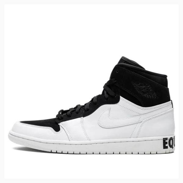 Nike Retro High Equality Koripallokengät Miesten Air Jordan 1 Mustat Valkoinen | JD-365LI