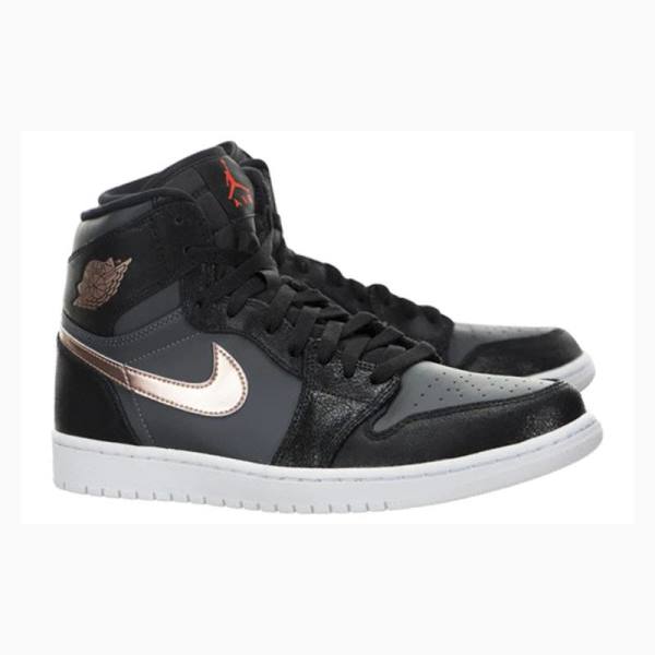 Nike Retro High Metallic Bronze Koripallokengät Miesten Air Jordan 1 Mustat Harmaat | JD-589TV