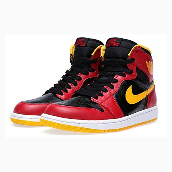 Nike Retro High OG Atlanta Hawks Koripallokengät Miesten Air Jordan 1 Punainen Keltainen | JD-615HN