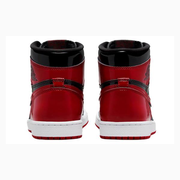 Nike Retro High OG Bred Kiiltonahka Koripallokengät Miesten Air Jordan 1 Punainen Mustat | JD-250UV