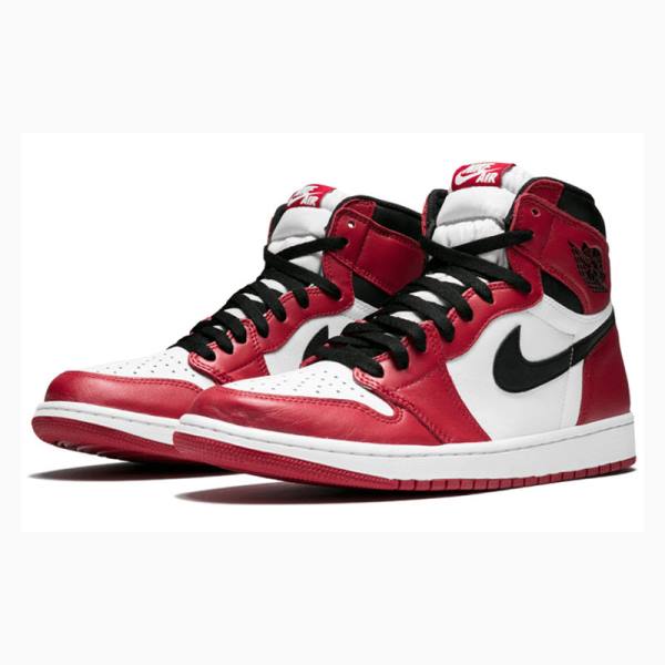 Nike Retro High OG Chicago Koripallokengät Miesten Air Jordan 1 Punainen Mustat | JD-751EA
