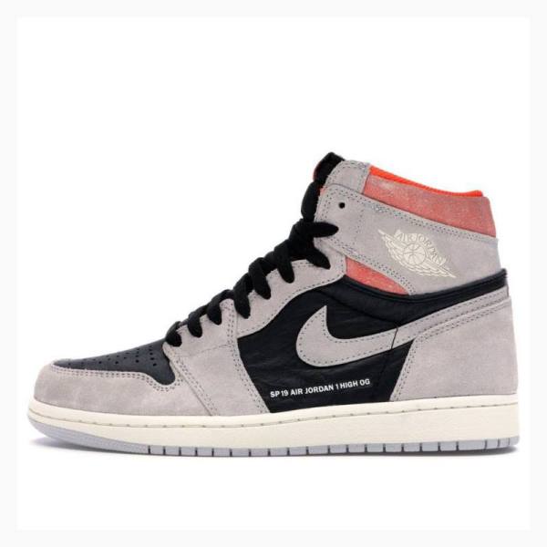 Nike Retro High OG Crimson Koripallokengät Miesten Air Jordan 1 Harmaat Mustat | JD-806MD