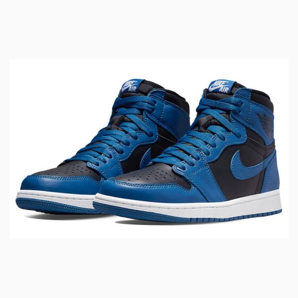 Nike Retro High OG Dark Marina Koripallokengät Miesten Air Jordan 1 Sininen Mustat | JD-075CE