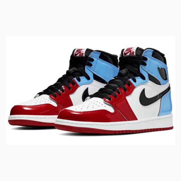 Nike Retro High OG Fearless UNC Chicago Koripallokengät Miesten Air Jordan 1 Valkoinen Punainen Sininen | JD-098IR