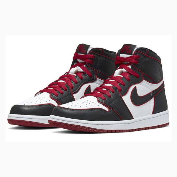 Nike Retro High OG Koripallokengät Miesten Air Jordan 1 Mustat Valkoinen Punainen | JD-543OX