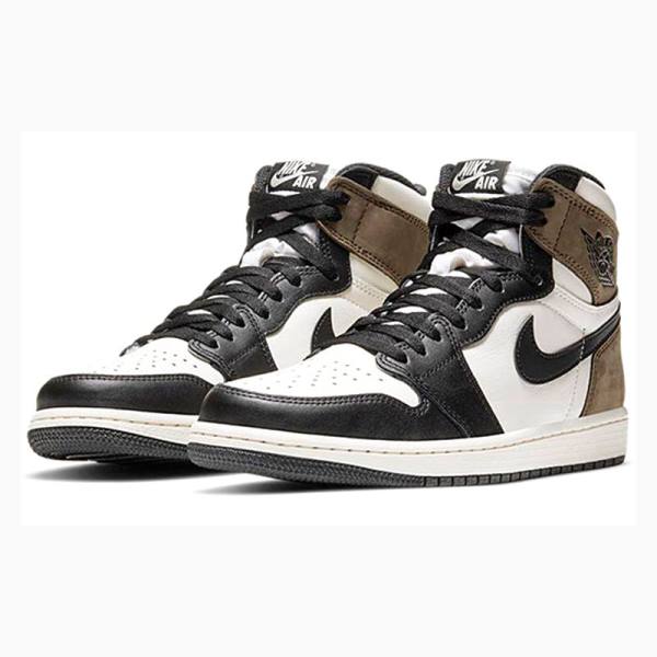 Nike Retro High OG Koripallokengät Miesten Air Jordan 1 Mustat Valkoinen Ruskea | JD-968VL