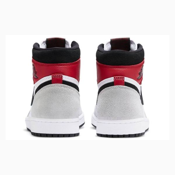 Nike Retro High OG Light Smoke Koripallokengät Miesten Air Jordan 1 Harmaat Mustat Punainen | JD-629GO