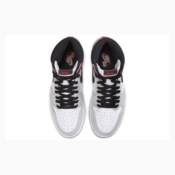 Nike Retro High OG Light Smoke Koripallokengät Miesten Air Jordan 1 Harmaat Mustat Punainen | JD-629GO
