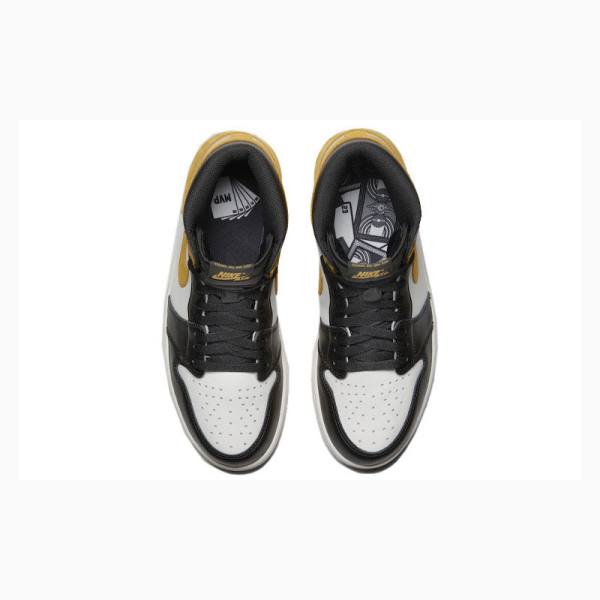 Nike Retro High OG Ochre Koripallokengät Miesten Air Jordan 1 Valkoinen Mustat Kultaiset | JD-945MY