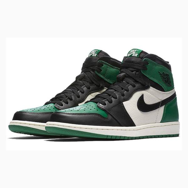Nike Retro High OG Pine Koripallokengät Miesten Air Jordan 1 Vihreä Mustat | JD-518DN