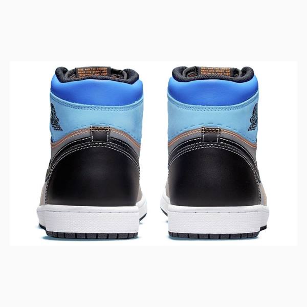 Nike Retro High OG Pro Prototype Koripallokengät Miesten Air Jordan 1 Harmaat Mustat Sininen | JD-490VN