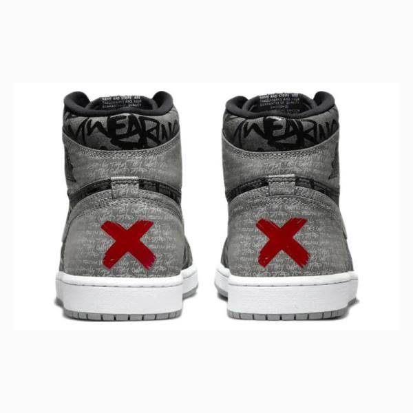 Nike Retro High OG Rebellionaire Koripallokengät Miesten Air Jordan 1 Mustat Harmaat | JD-819QH