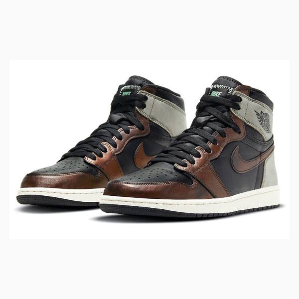 Nike Retro High OG Rust Shadow Koripallokengät Miesten Air Jordan 1 Mustat Ruskea | JD-879DK