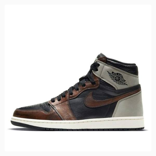 Nike Retro High OG Rust Shadow Koripallokengät Miesten Air Jordan 1 Mustat Ruskea | JD-879DK