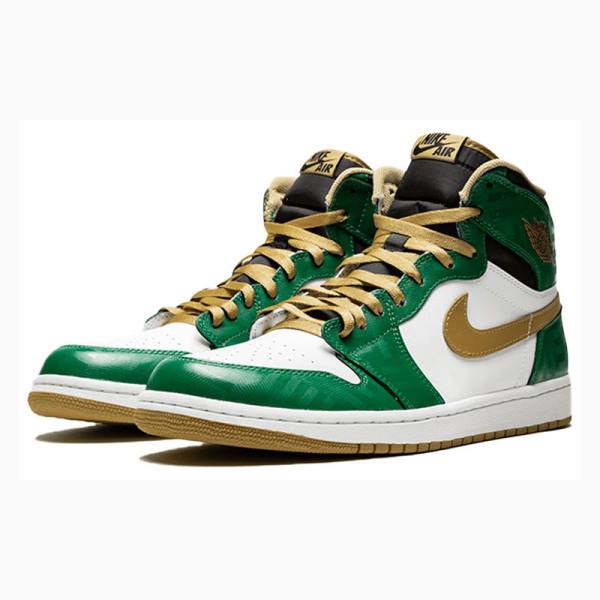 Nike Retro High OG SVSM Koripallokengät Miesten Air Jordan 1 Vihreä Kultaiset | JD-509YX