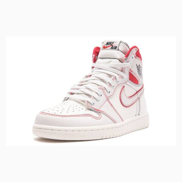 Nike Retro High OG Sail Phantom Koripallokengät Miesten Air Jordan 1 Valkoinen Punainen | JD-915BS