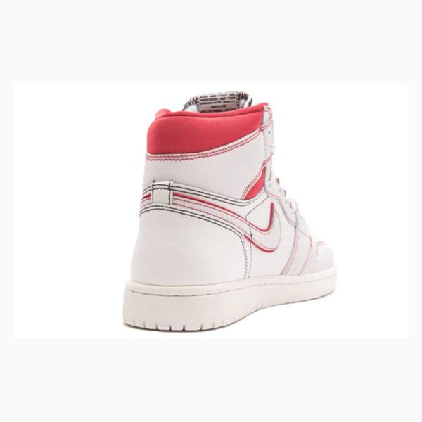 Nike Retro High OG Sail Phantom Koripallokengät Miesten Air Jordan 1 Valkoinen Punainen | JD-915BS