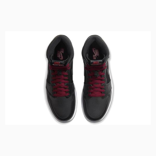Nike Retro High OG Satin Gym Koripallokengät Miesten Air Jordan 1 Mustat Punainen | JD-316EP
