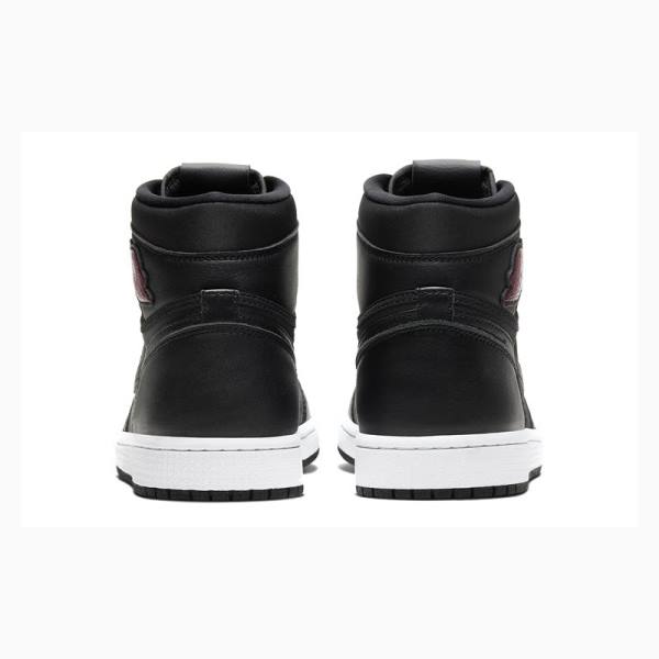 Nike Retro High OG Satin Gym Koripallokengät Miesten Air Jordan 1 Mustat Punainen | JD-316EP