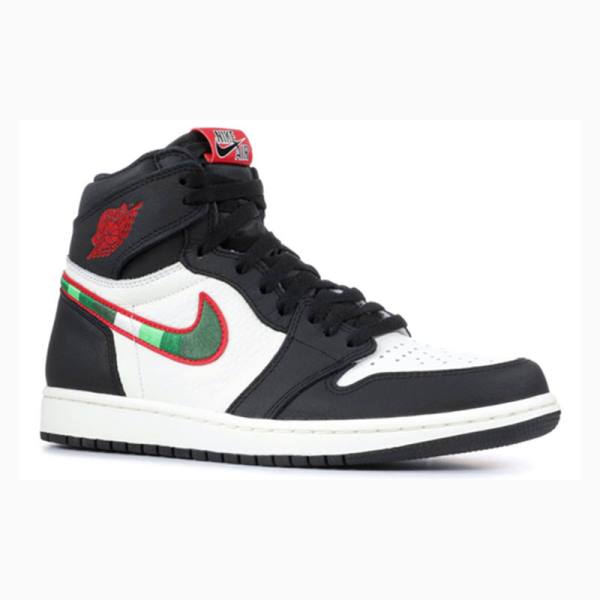 Nike Retro High OG Sports Illustrated Koripallokengät Miesten Air Jordan 1 Mustat Punainen | JD-962NK