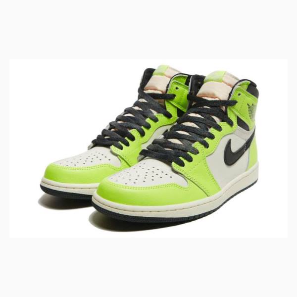 Nike Retro High OG Visionaire Koripallokengät Miesten Air Jordan 1 Valkoinen Mustat Vihreä | JD-679SB