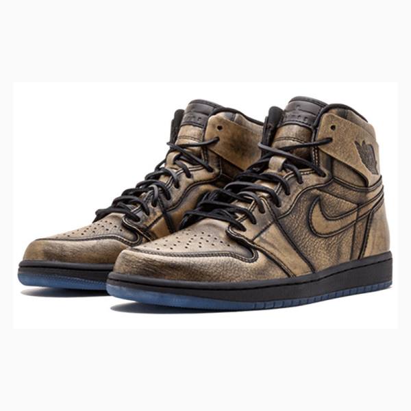 Nike Retro High OG Wings Koripallokengät Miesten Air Jordan 1 Kultaiset | JD-603BK